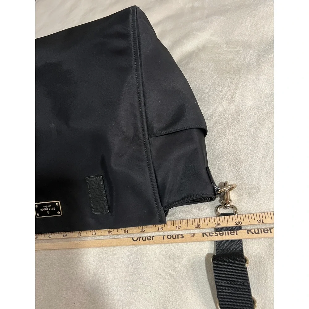 Kate Spade New York Black Nylon Diaper Bag Messenger Shoulder Bag